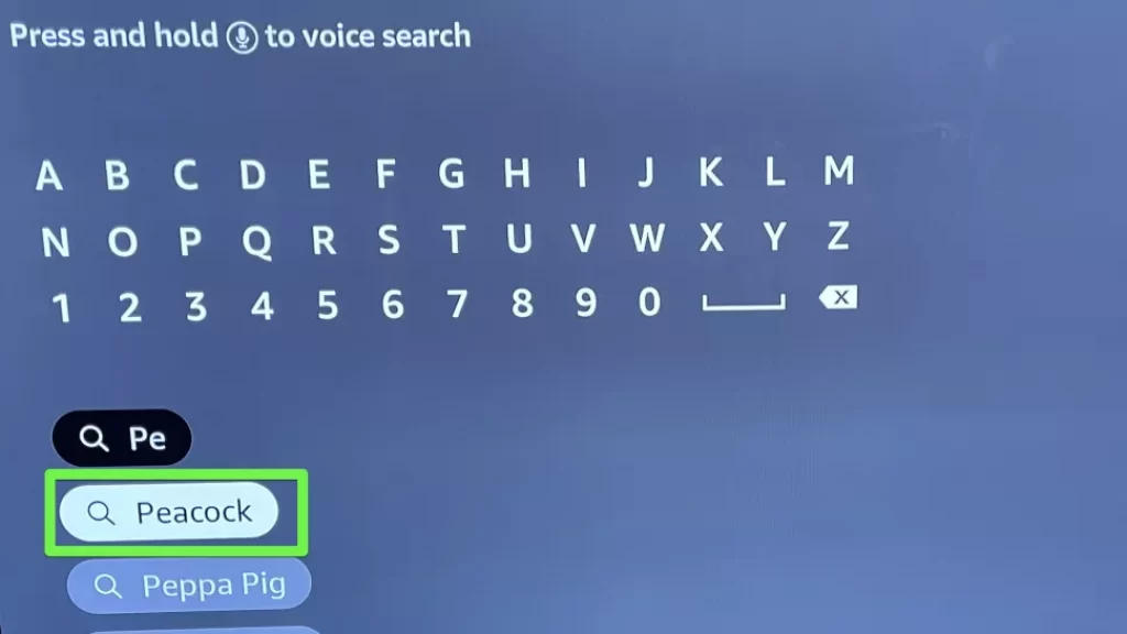 either type or search over voice